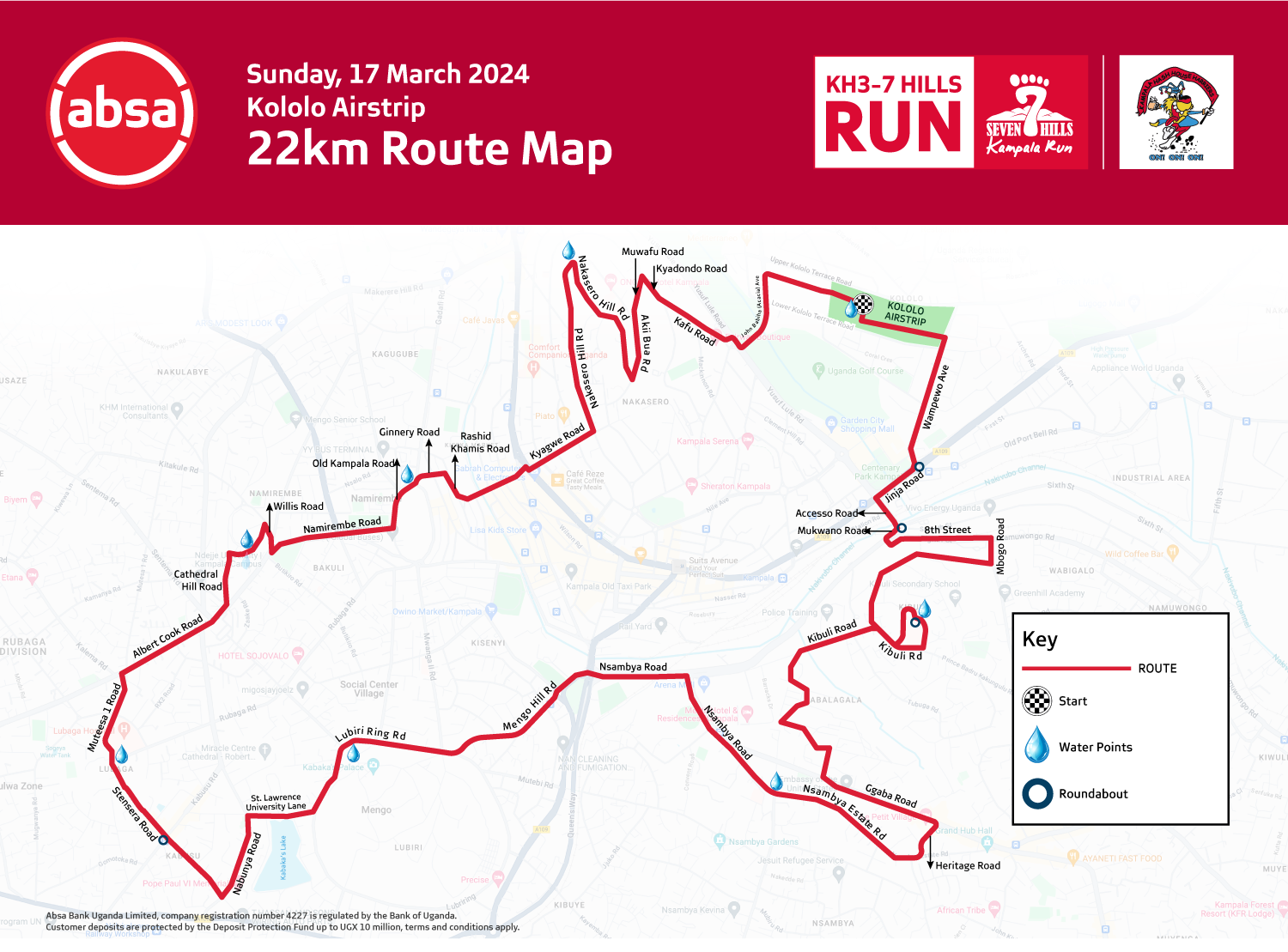 Absa KH3 – 7 Hills Run route map released