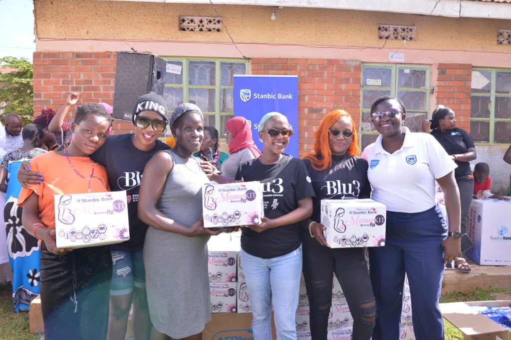 Blu3, Stanbic donate health supplies to teenage mothers in Kansanga slum