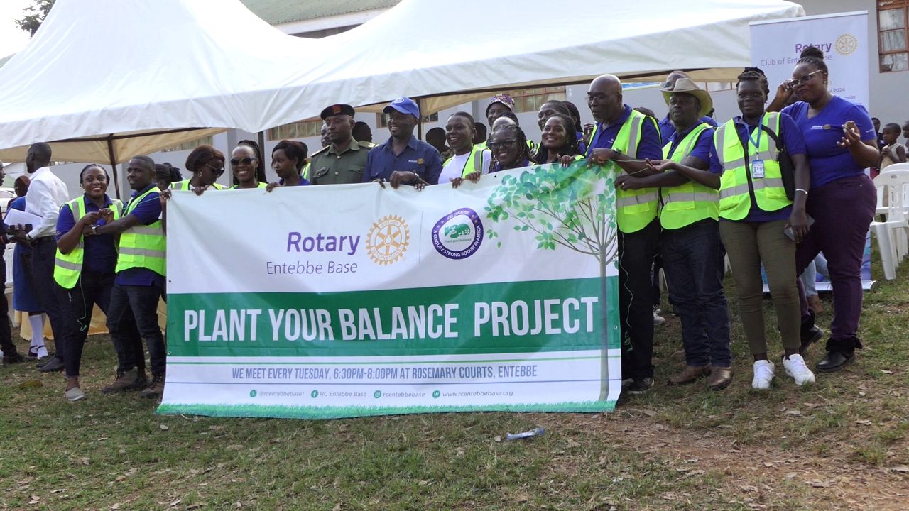 Rotary Club of Entebbe base in tree planting drive to replenish environment