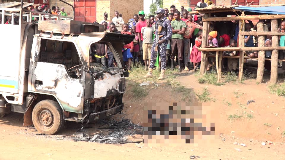Three arrested in Mubende over mob justice incident that left one dead and vehicle torched