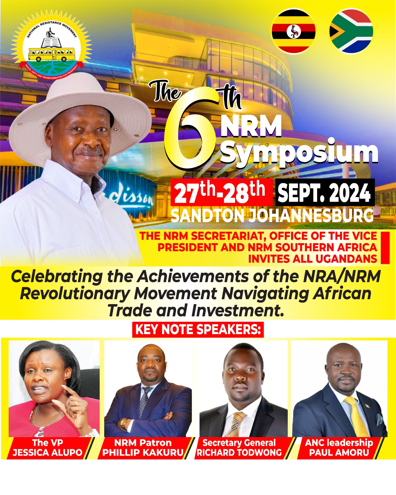 NRM Southern Africa Chapter to celebrate Museveni achievements