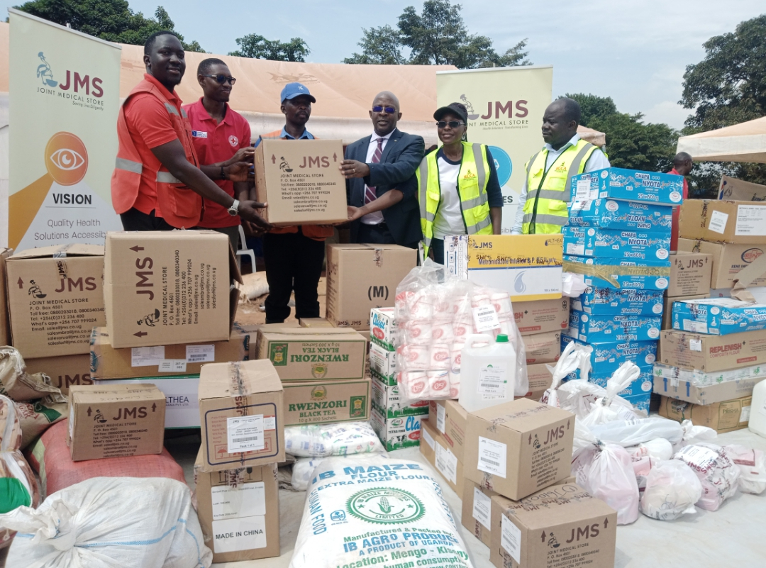 Joint Medical Stores donate relief to Kiteezi landfill victims