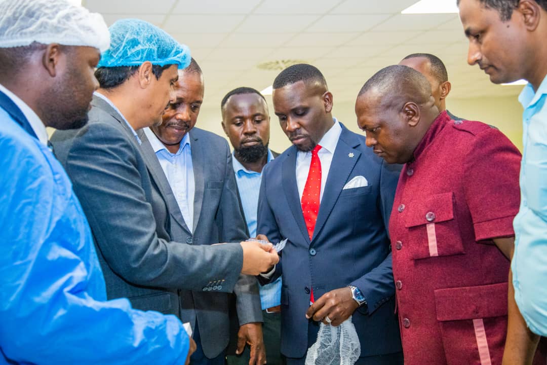 LOP Ssenyonyi tours Dei BioPharma in Matugga,  commends progress