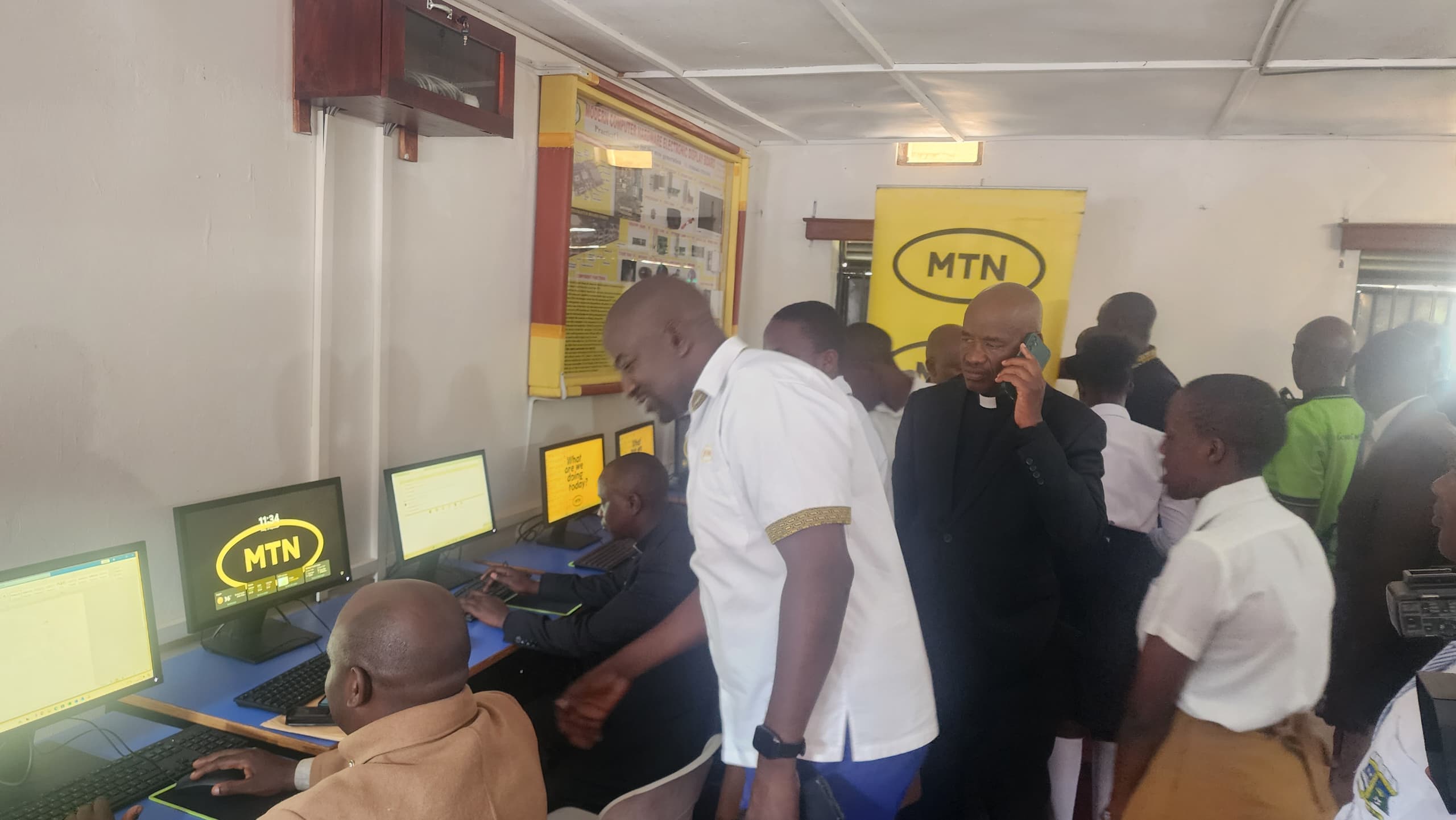 MTN donates computers to Kazo's St.Catherine Girls Secondary School