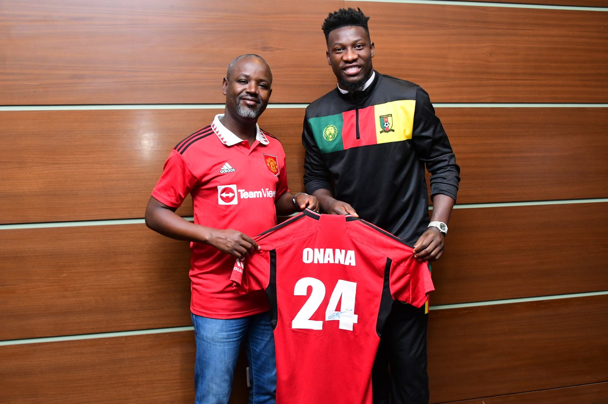 Deputy Speaker Tayebwa meets Manchester United's Andre Onana