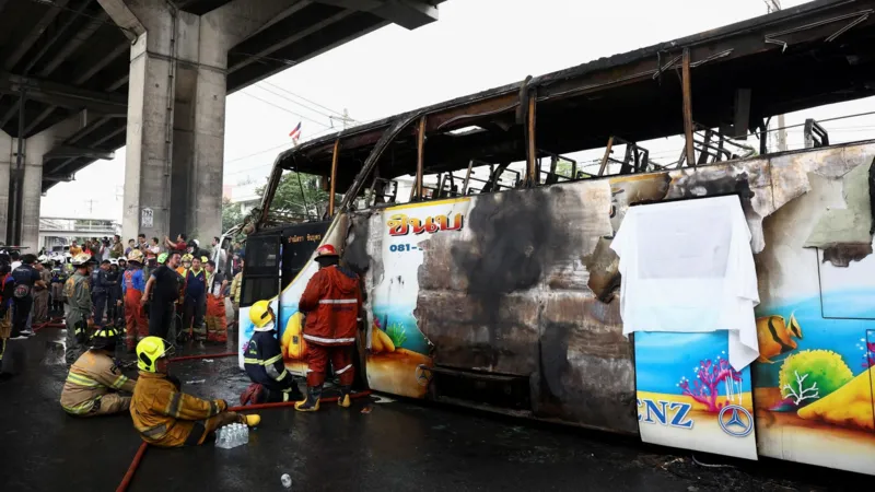 Over 20 children feared dead in Thailand bus crash