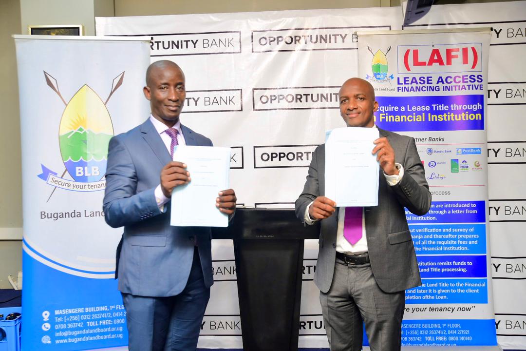 Opportunity Bank, Buganda Land Board join forces to give titles to Bibanja holders