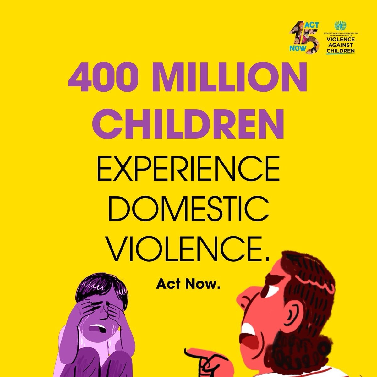 UN highlights crisis as 400 million children face violence at home