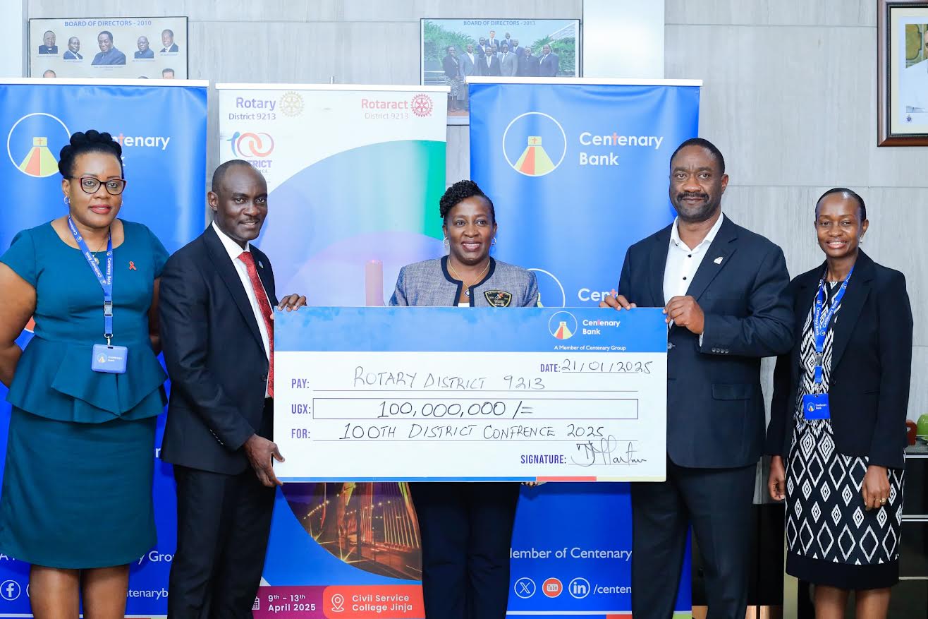 Centenary Bank commits shs200m to 100th Rotary district conference