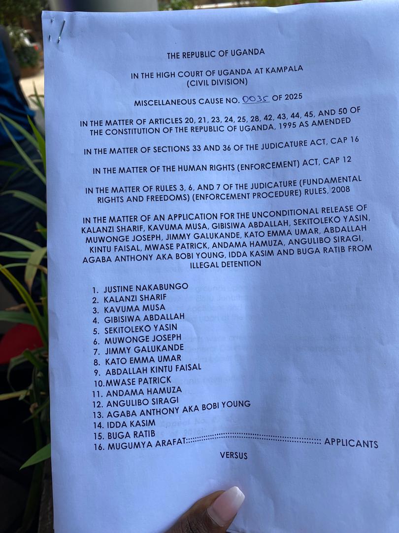 NUP Lawyers Petition High Court Over Detained Supporters