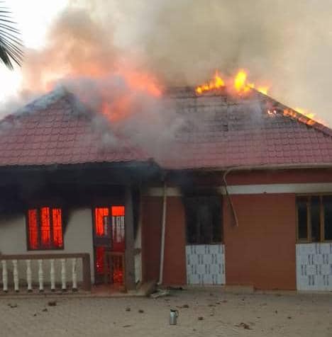 Kitagwenda Councillor’s House Set Ablaze Amid Child Sacrifice Allegations