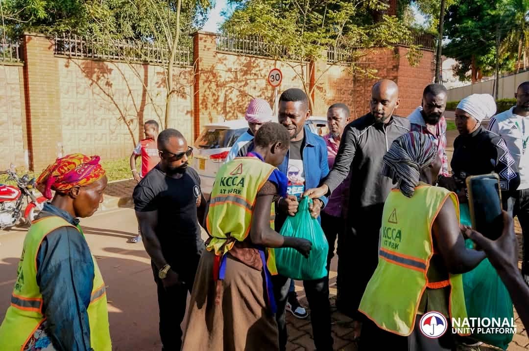 Bobi Wine Distributes Eid Packages, Highlights Plight of Kampala Street Cleaners