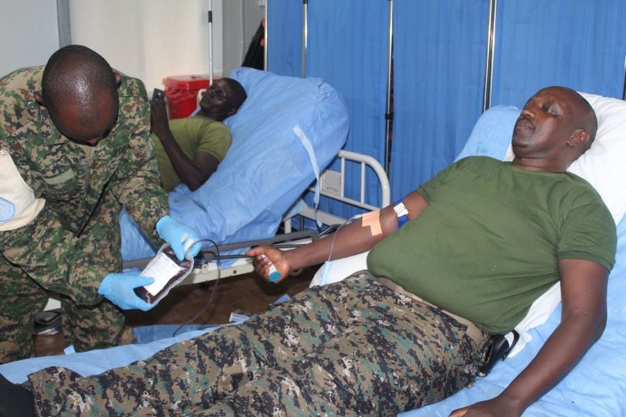 Ugandan Troops Under UN Guard Unit in Somalia Launch Blood Donation Drive