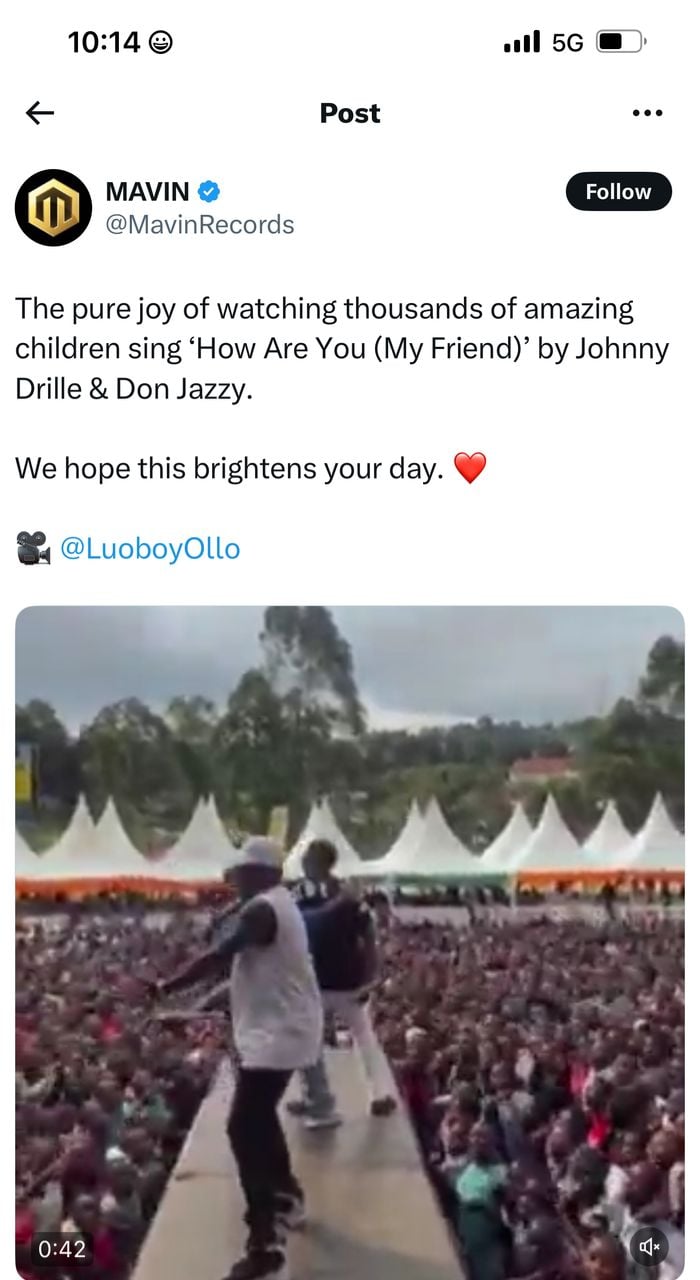 Don Jazzy Reposts NBS Youth Voice Team Video from Kiromo Miss Immac at Immaculate Heart Girls – A Big Moment for NBS Plus