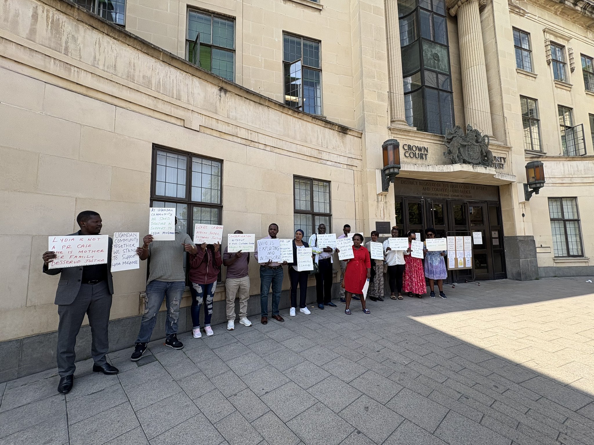 Ugandans Rally Outside Oxford Court Ahead of Justice Mugambe's Sentencing