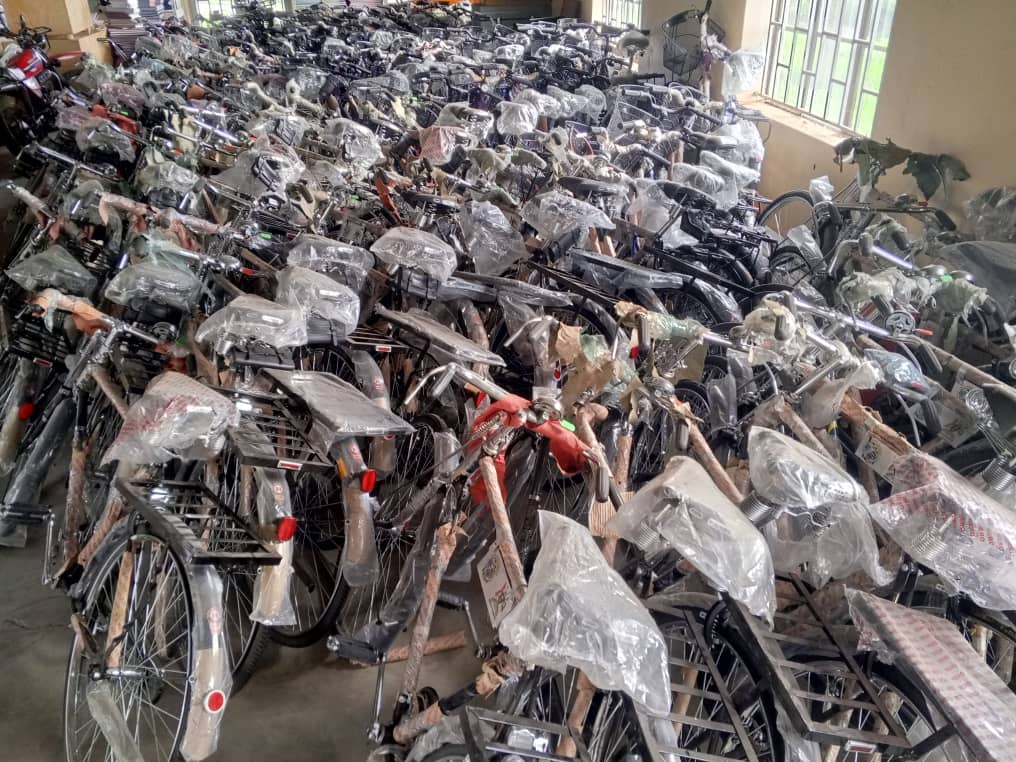 Kazo Village Health Teams Given Bicycles to Support Their Work