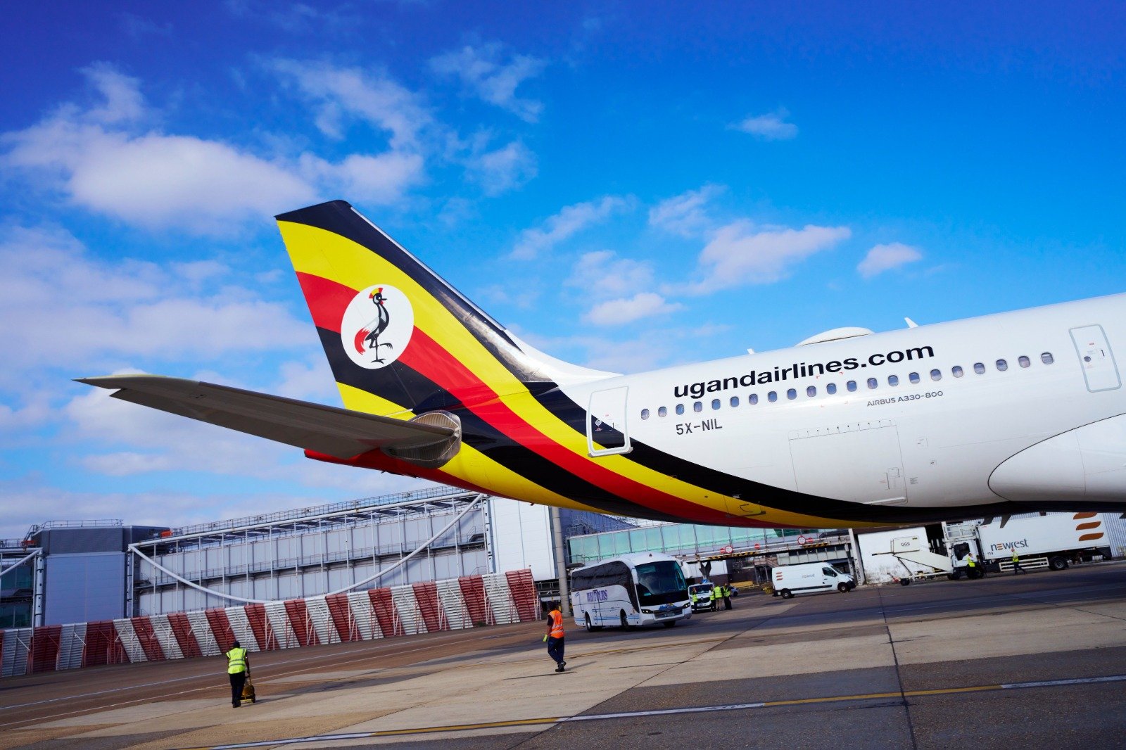 Govt Reaffirms Infrastructure Drive as Uganda Airlines Lands First Direct Flight in London