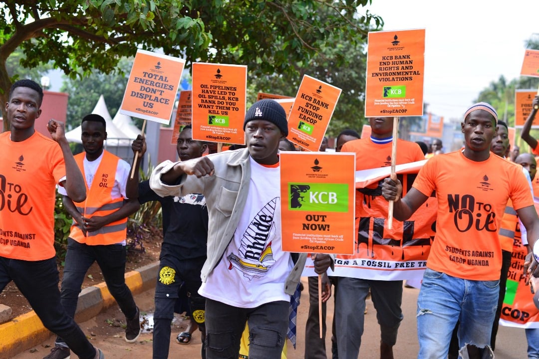 Nine held over anti-EACOP funding protest