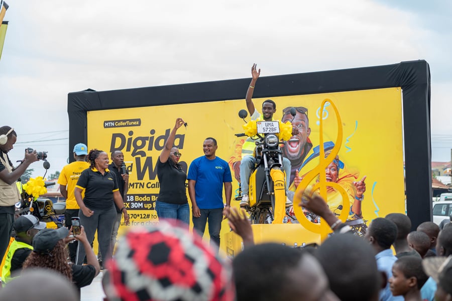 MTN Kicks Off CallerTunez Campaign Rewards with First Motorbike Winner in Kasangati