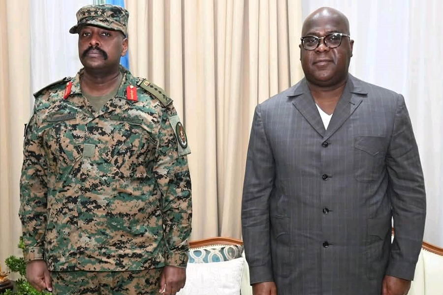Gen Muhoozi, Tshisekedi Hold Talks in Kinshasa on Regional Peace and Security