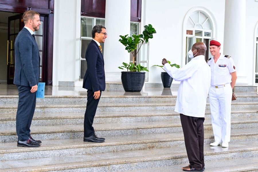 Museveni Bids Farewell to Outgoing French Ambassador