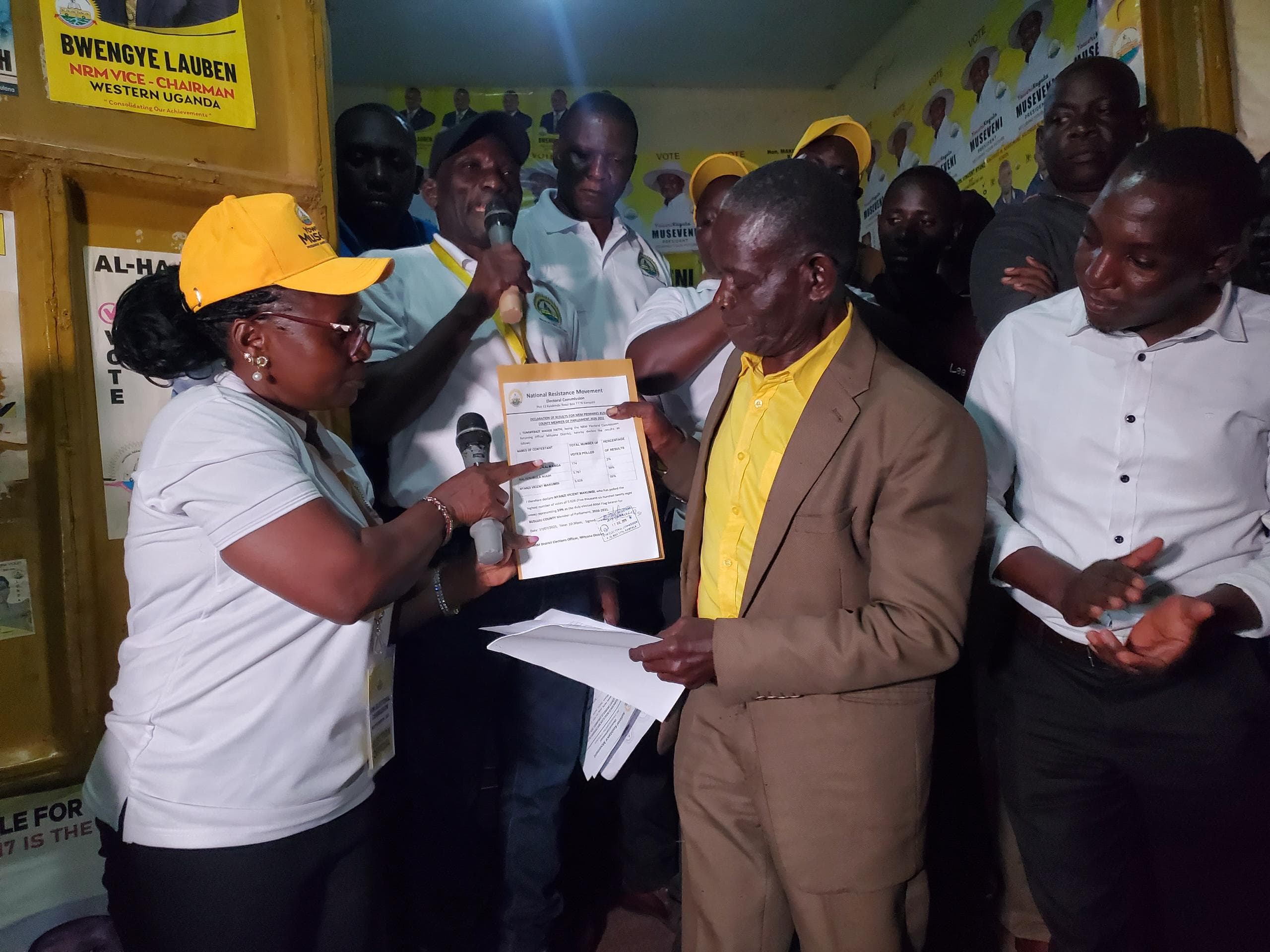 Nyanzi Vincent Makumbi Reclaims NRM Flag for Busujju Constituency in Tight Race