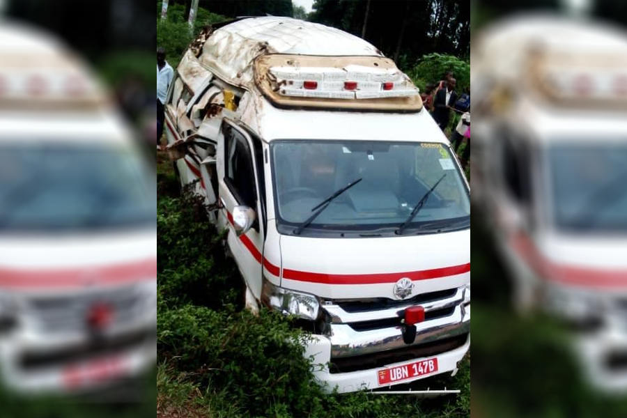 Pedestrian Dies in Kyankwanzi After Ambulance Tyre Burst Leads to Crash
