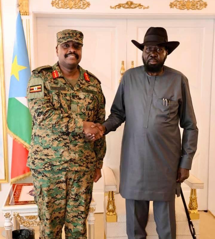 CDF Gen Muhoozi Engages Kiir, UPDF Troops in Push for Regional Stability