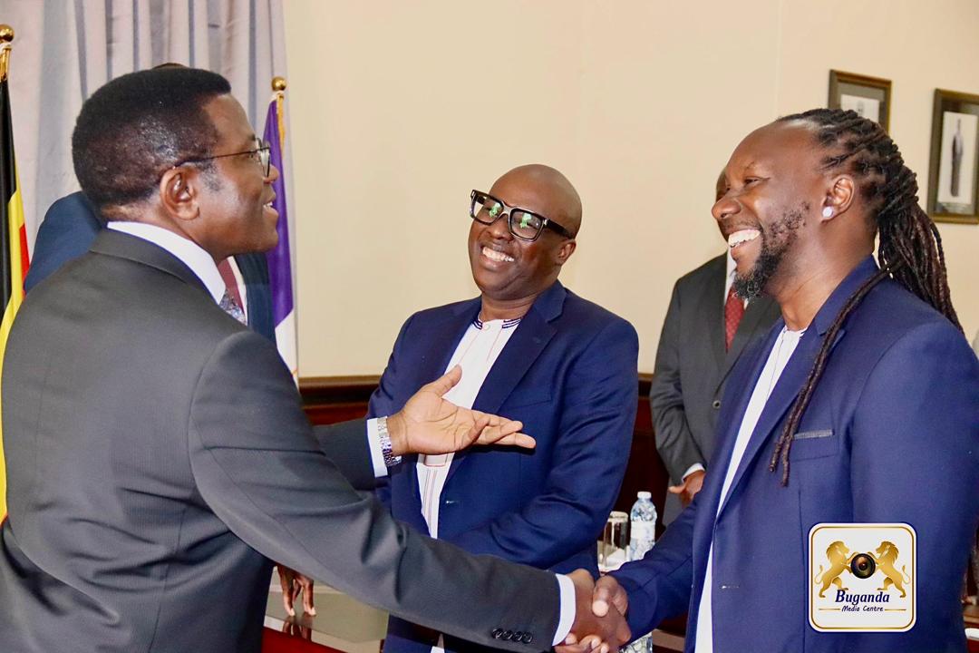 Ganda Boys Visit Katikkiro, Pledge to Amplify Buganda Anthem and Culture Worldwide