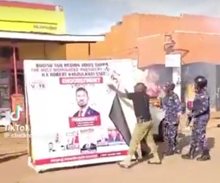 Police Investigate Officers Over Tearing of NUP Poster in Mbale