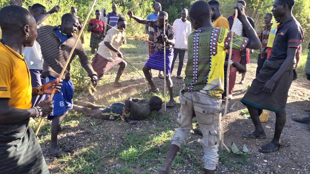 Mob Flogs Suspected Cattle Thief in Moroto