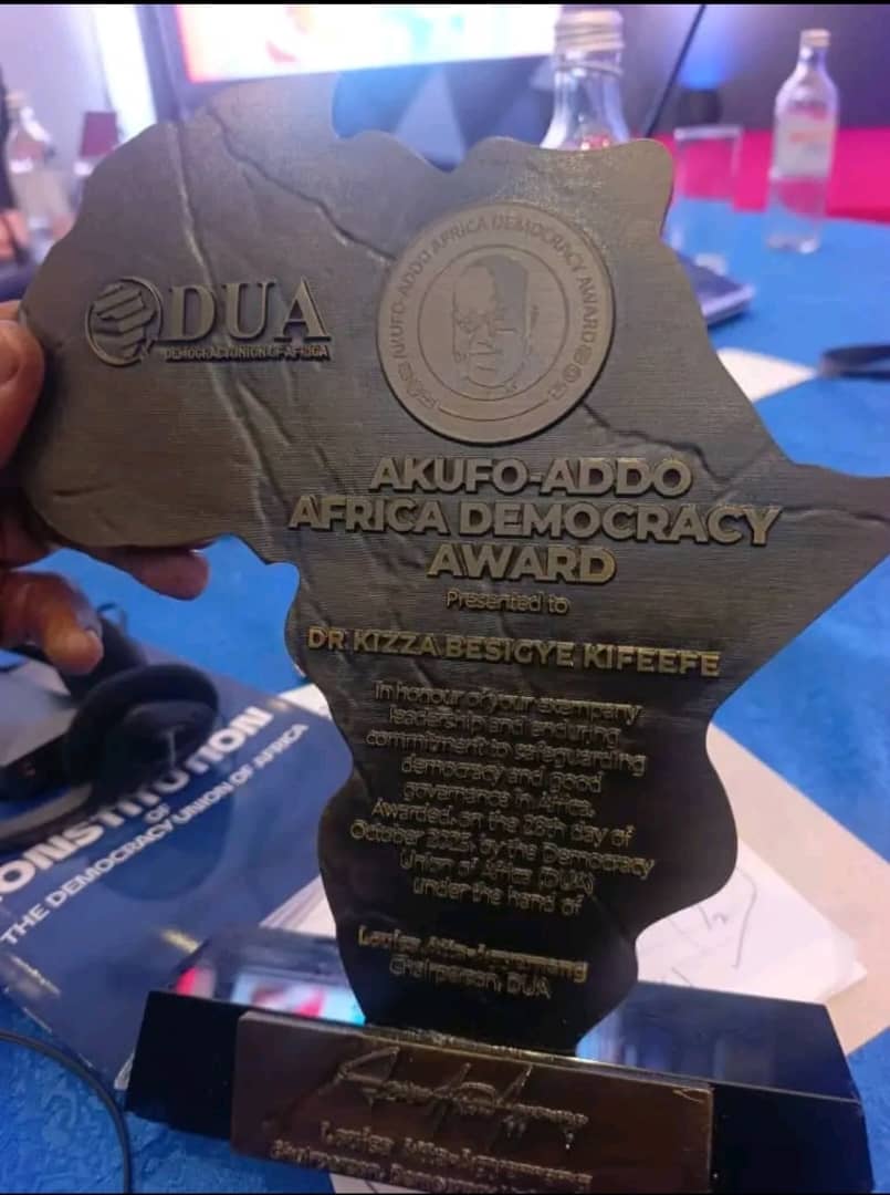 Besigye Honoured with Democracy Award