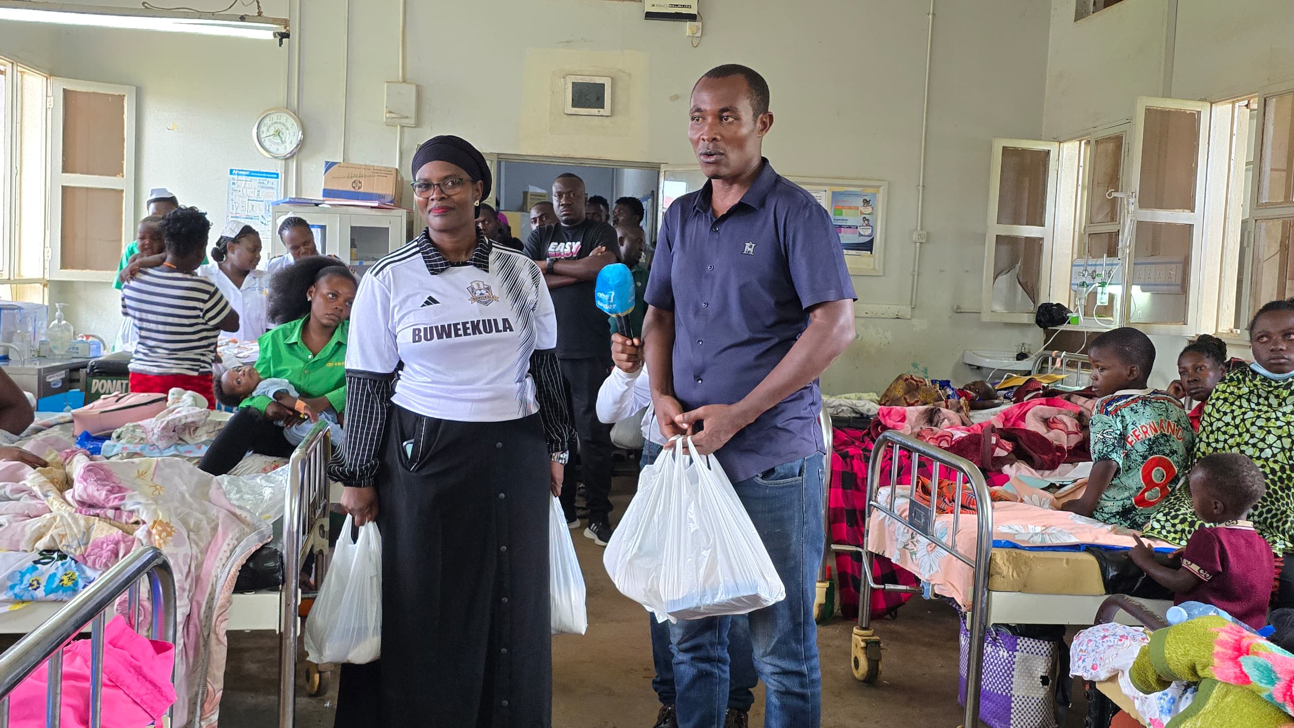 Buweekula Team Donates Relief Items to Mothers at Mubende Hospital Ahead of Masaza Cup Final
