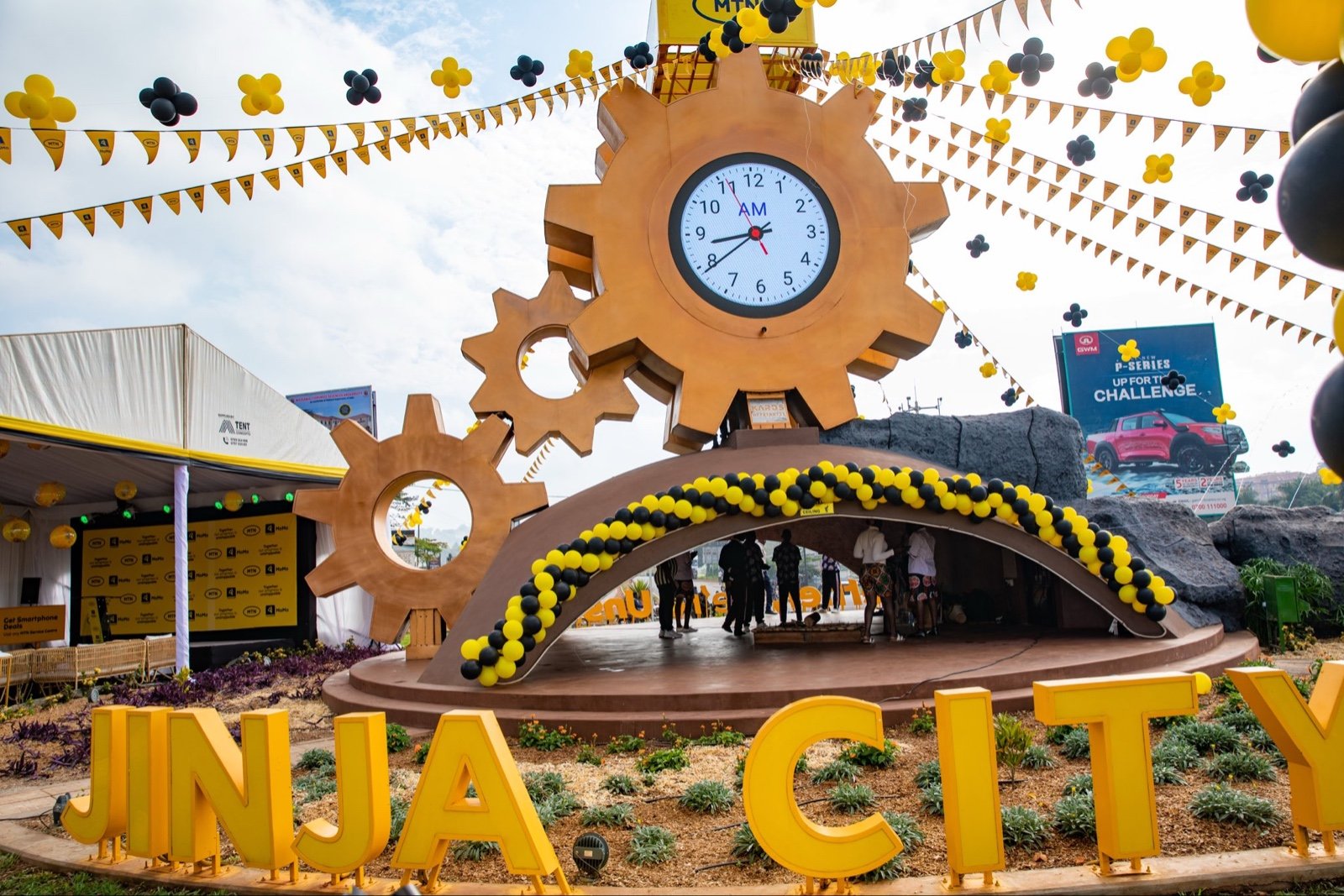 MTN Uganda launches branded roundabout, breaks ground on Jinja City’s Fountain