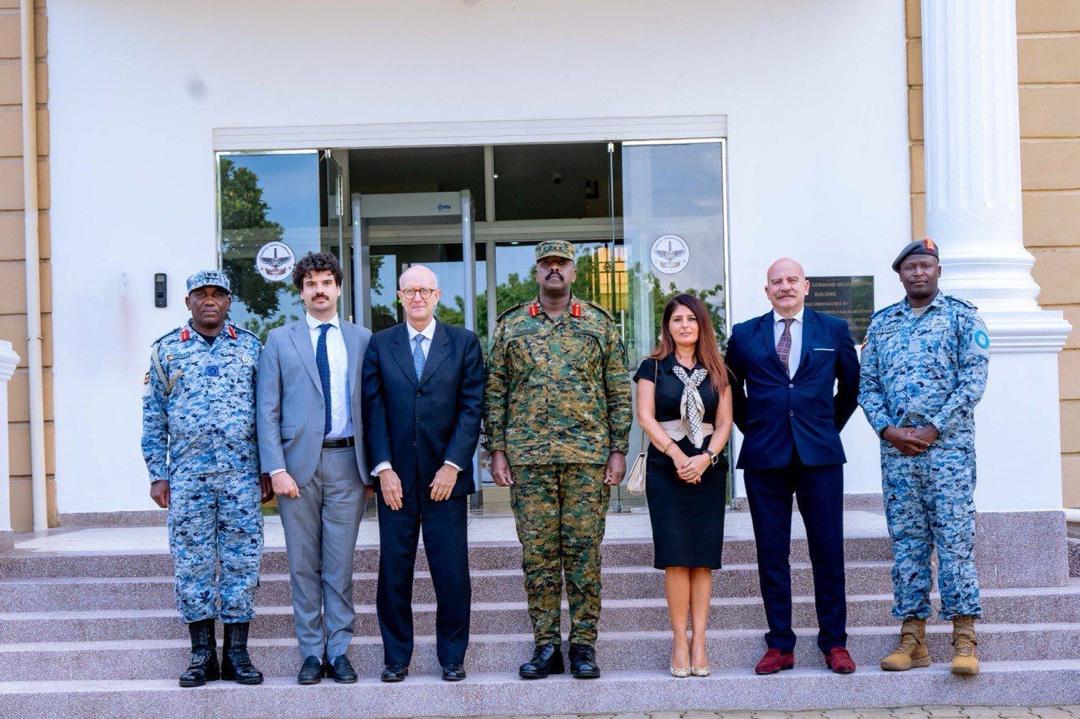 Gen. Muhoozi Meets Italian Ambassador, Leonardo Executives to Deepen Defence Cooperation