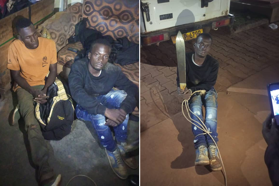 Security and Vigilantes Arrest Two Suspects with Dangerous Weapon in Kireka Biira