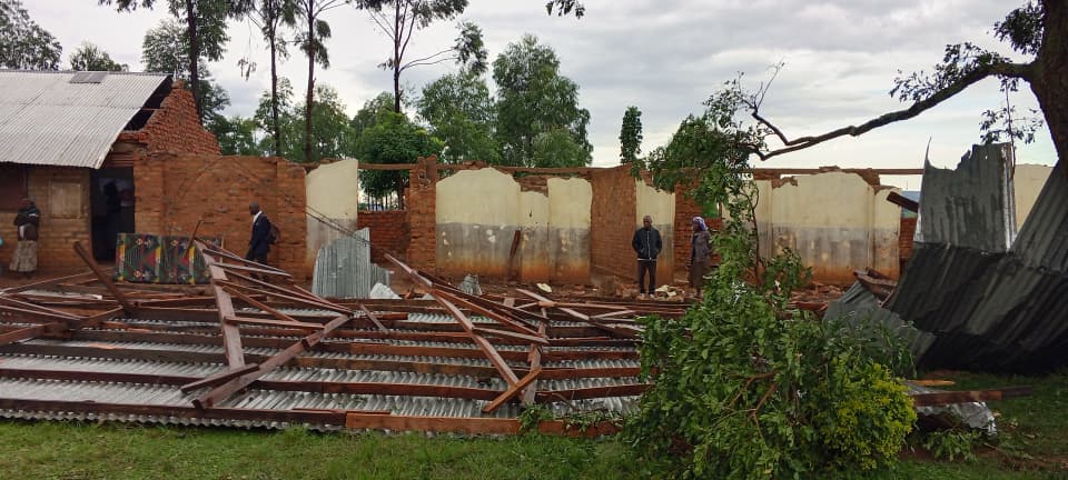 Storm Blows Off Roof of Hoima Classroom Block