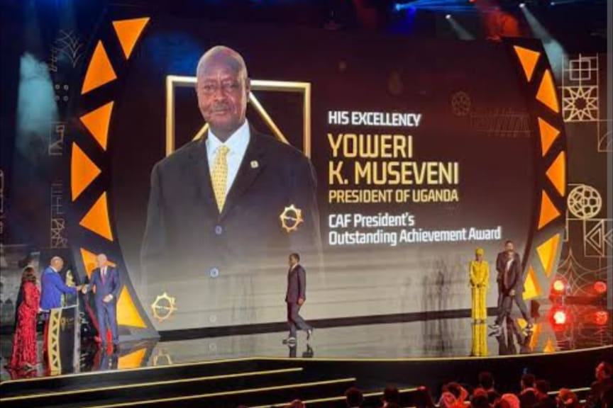 Caf Honours Museveni With Outstanding Achievement Award