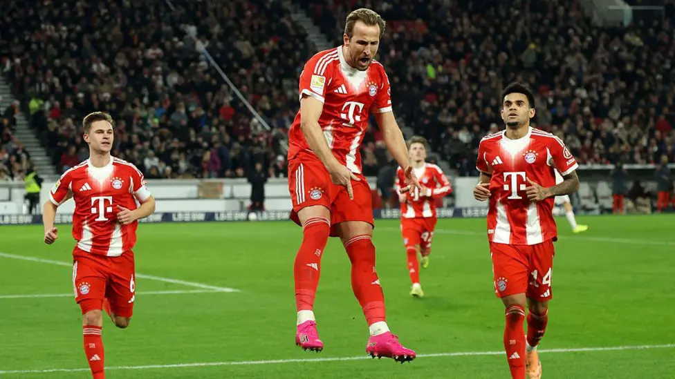 Kane nets hat-trick as Bayern thrash Stuttgart