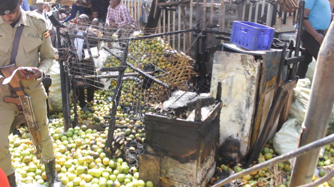 Traders Count Losses After Early-Morning Fire at Nakasero Market