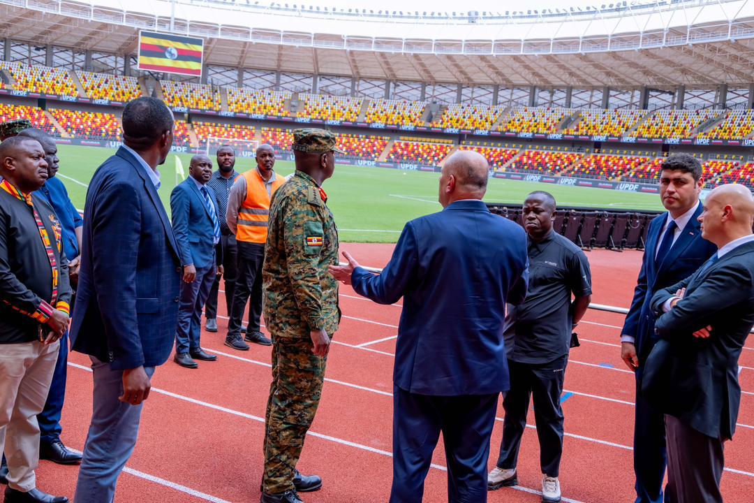Gen Muhoozi Inspects Newly Completed Hoima City Stadium
