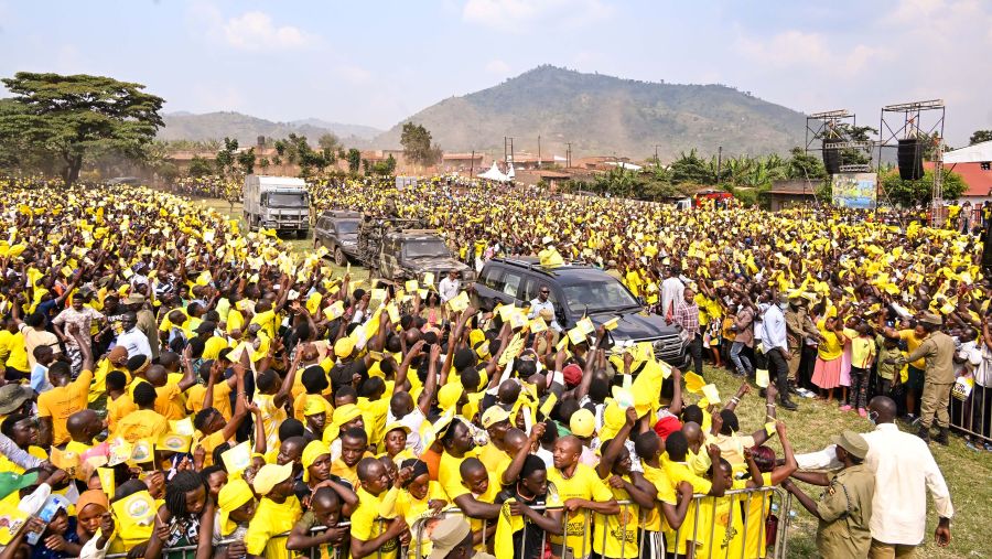 Museveni Highlights NRM's Record as he Campaigns in Kasese's Busongora North