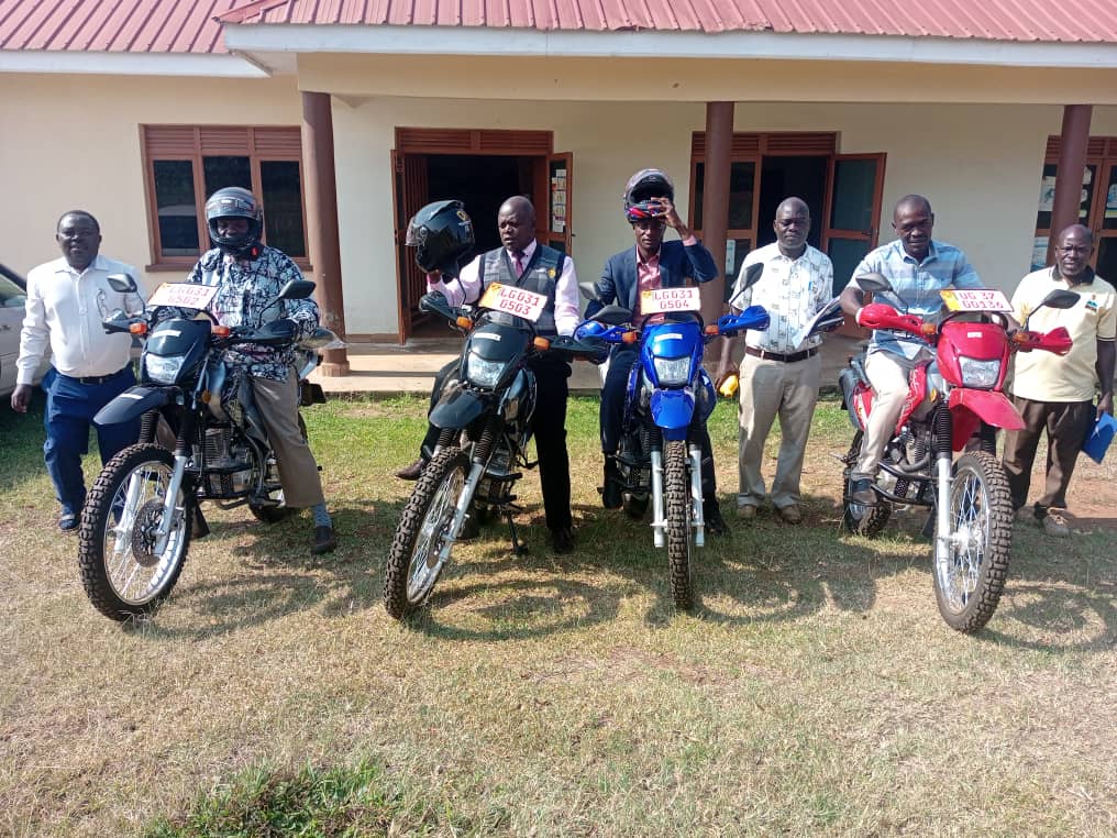 Hoima Receives Four Motorcycles to Strengthen PDM, Emyooga and Extension Services