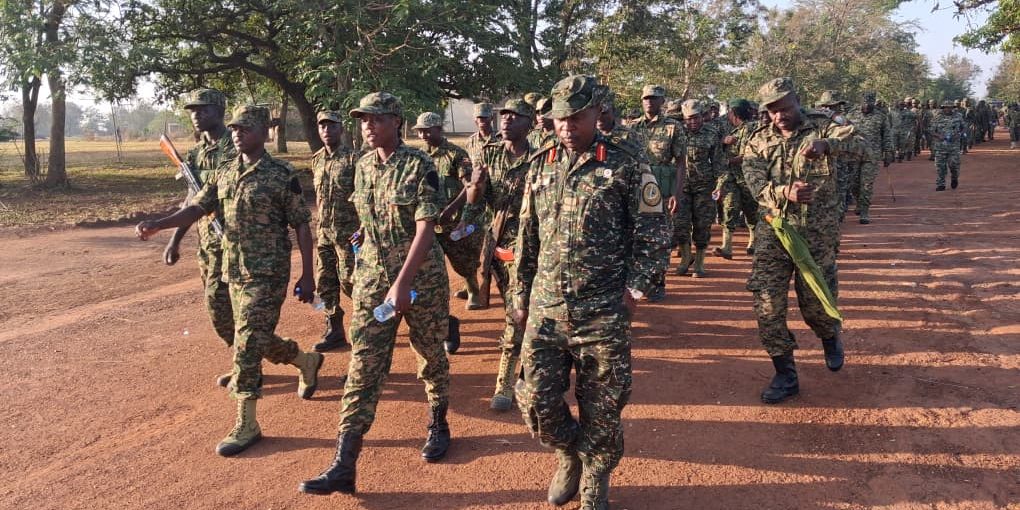 UPDF 5th Division Soldiers Test Endurance in 30km Route March