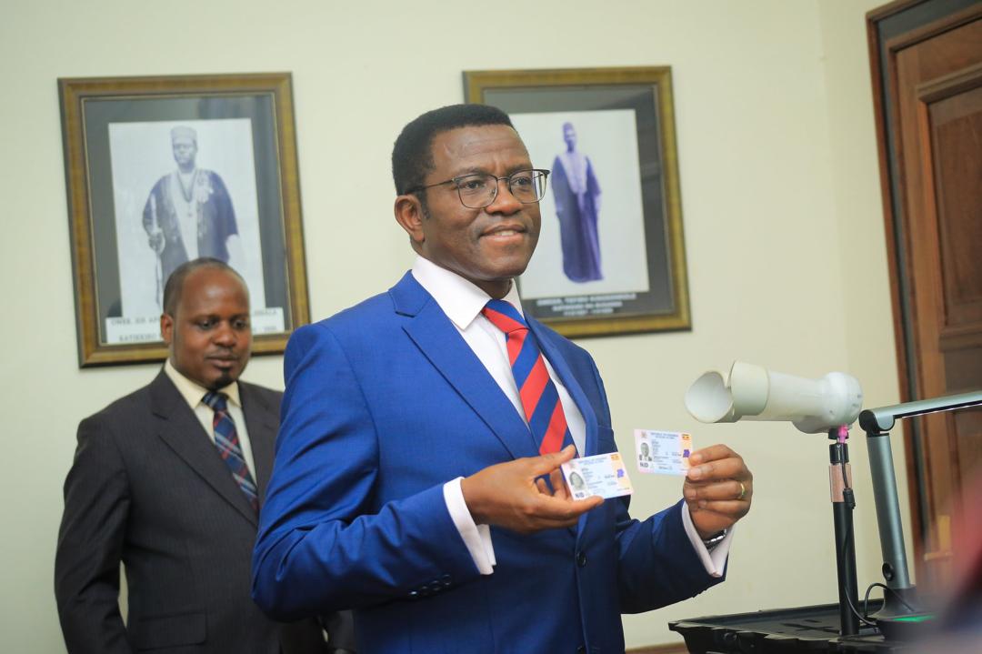 Katikkiro Mayiga Receives National ID, Calls on Ugandans to Embrace Registration Exercise