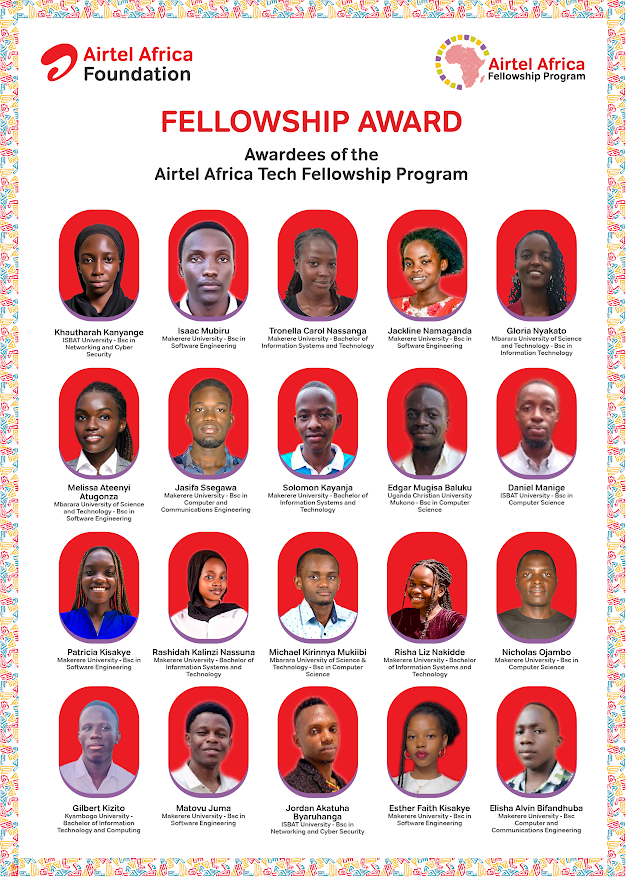 Meet the 20 Ugandan Students Selected for the Airtel Africa Tech Fellowship