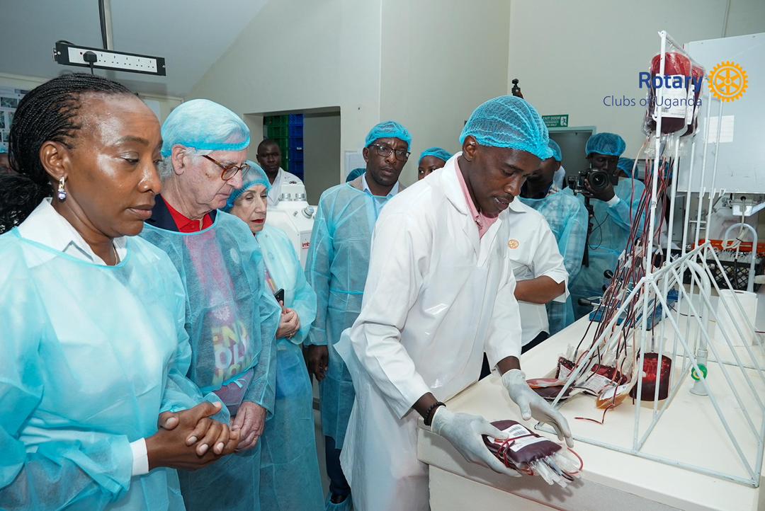 Rotary International President Francesco Arezzo Tours Nakasero Blood Bank