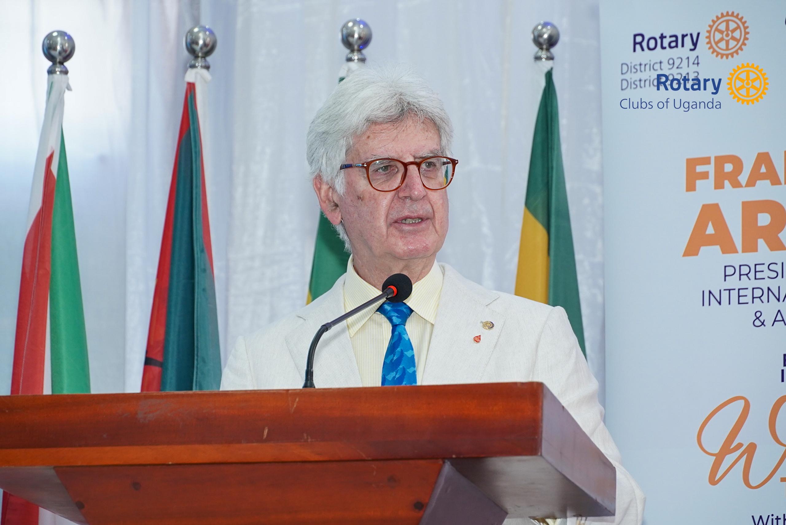 Rotary President Francesco Arezzo Visits Makerere, Praises Youth Peace Leadership