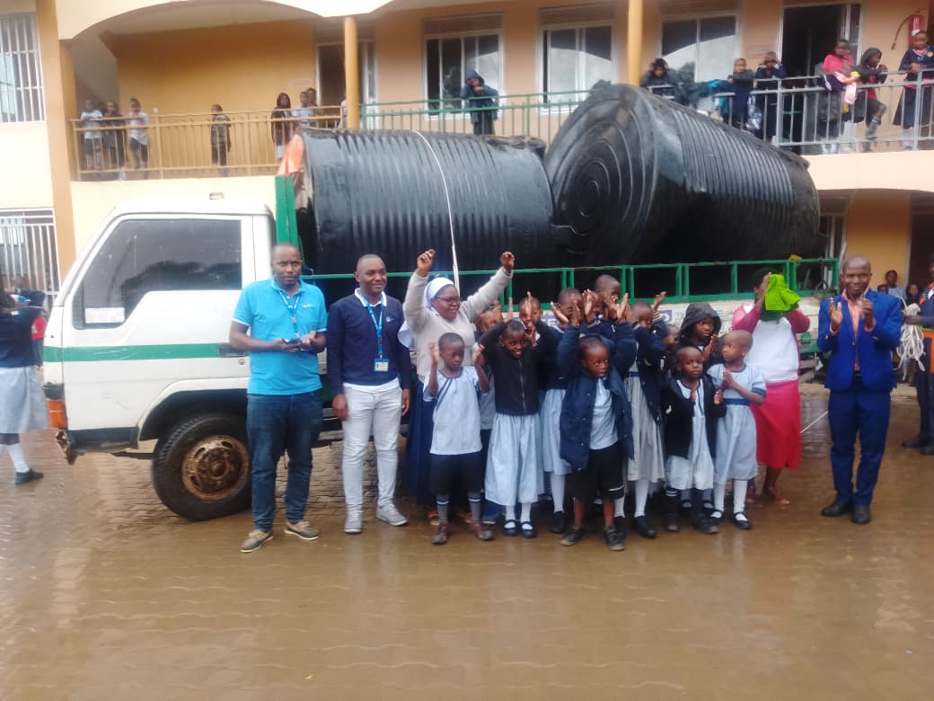 Rukungiri School Gets Relief as Centenary Bank Donates Water Tanks