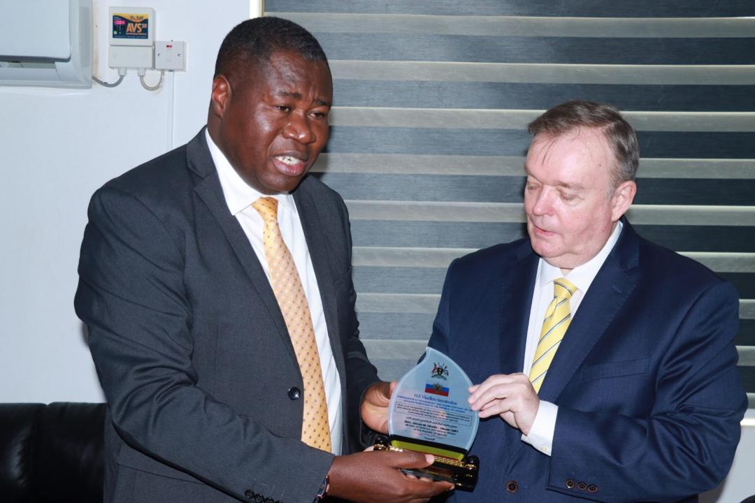 Minister Oboth-Oboth Bids Farewell to Outgoing Russian Ambassador